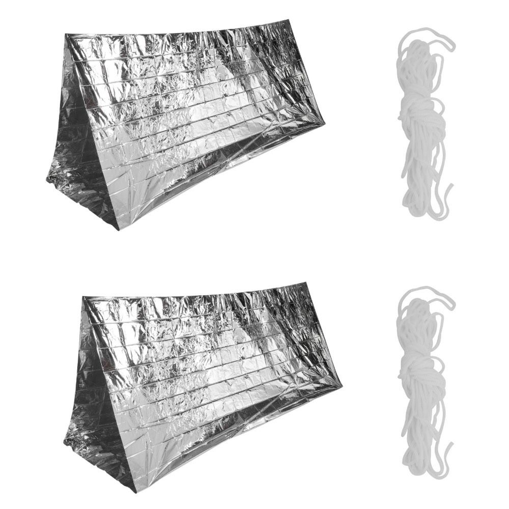 قطعتان من بطانية الطوارئ العاك - مراجعة Survival Blanket Reflective وسعره