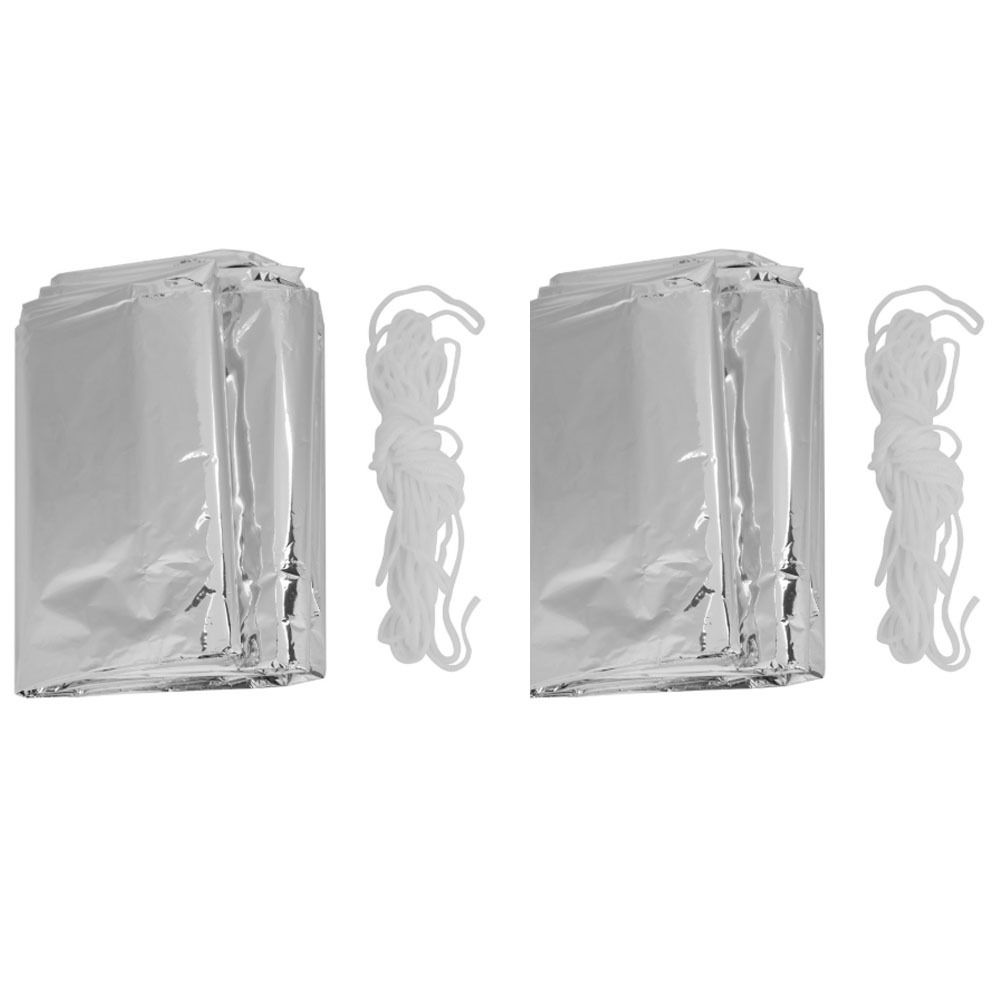 قطعتان من بطانية الطوارئ العاك - مراجعة Survival Blanket Reflective وسعره