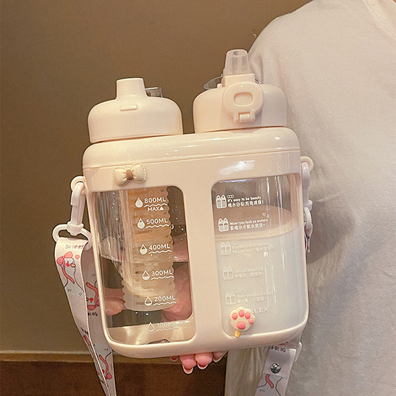 لطيف مزدوج شرب زجاجات المياه ا - مراجعة Water Purification Straw وسعره