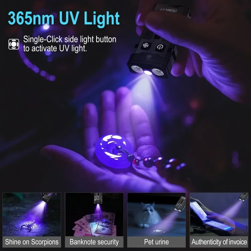 BORUiT EV20 1100LM EDC UV المف - مراجعة Fishing Kit Compact وسعره